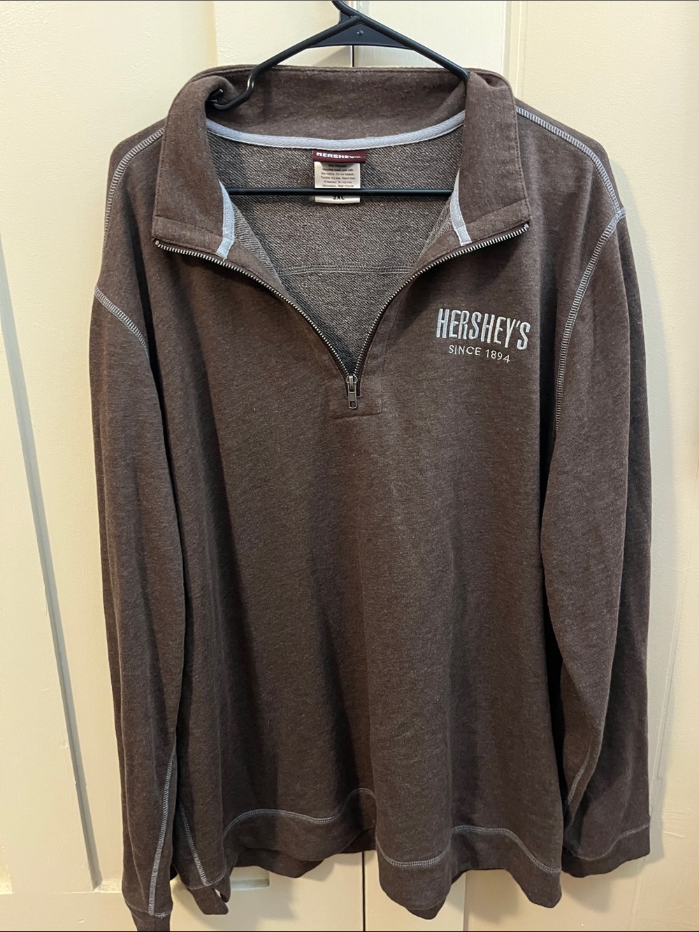 Men's Hershey’s Brown Quarter-Zip Sweater